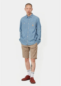 Carhartt WIP I010722 Sid leather rinsed shorts