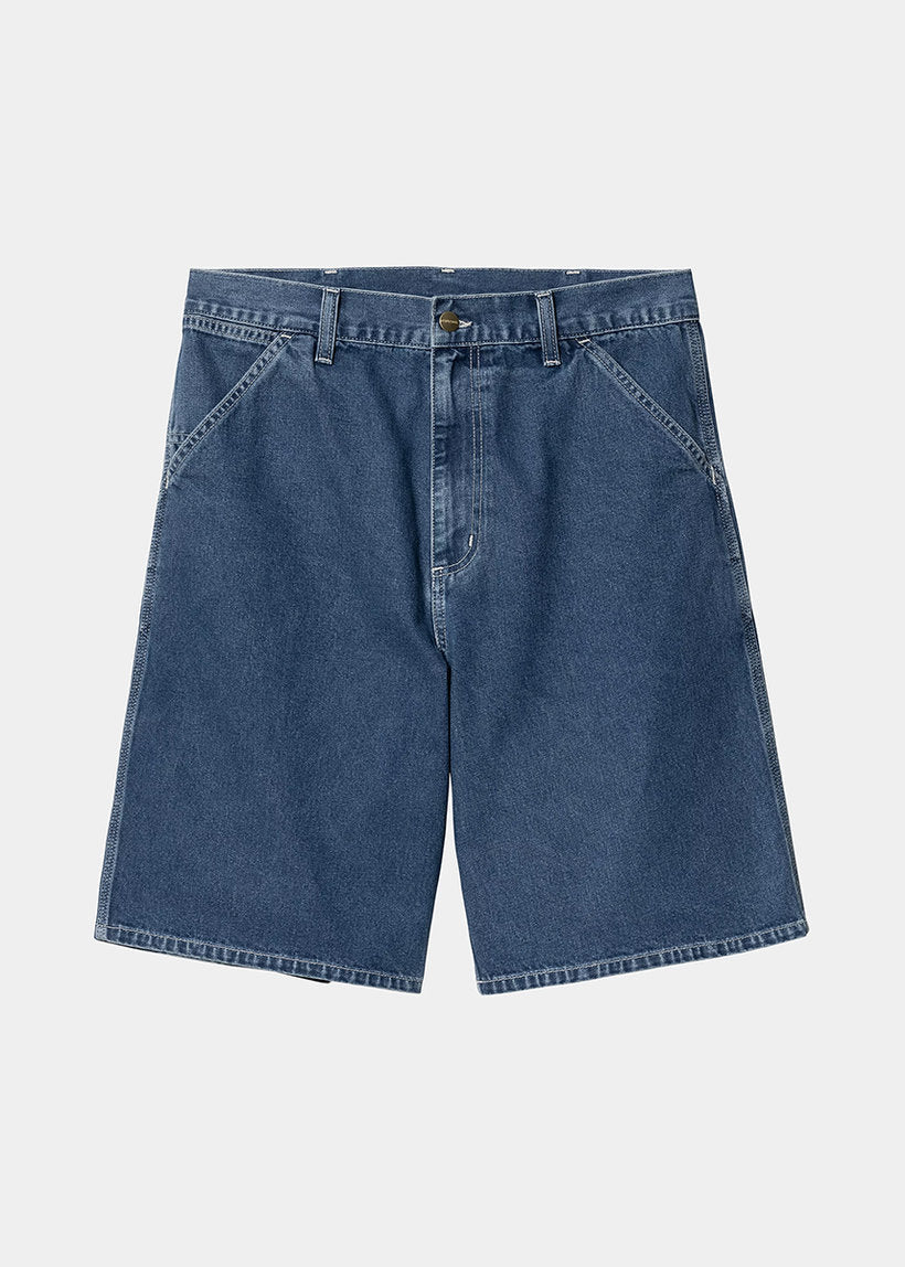 Carhartt WIP I033333 Simple blue stone washed shorts