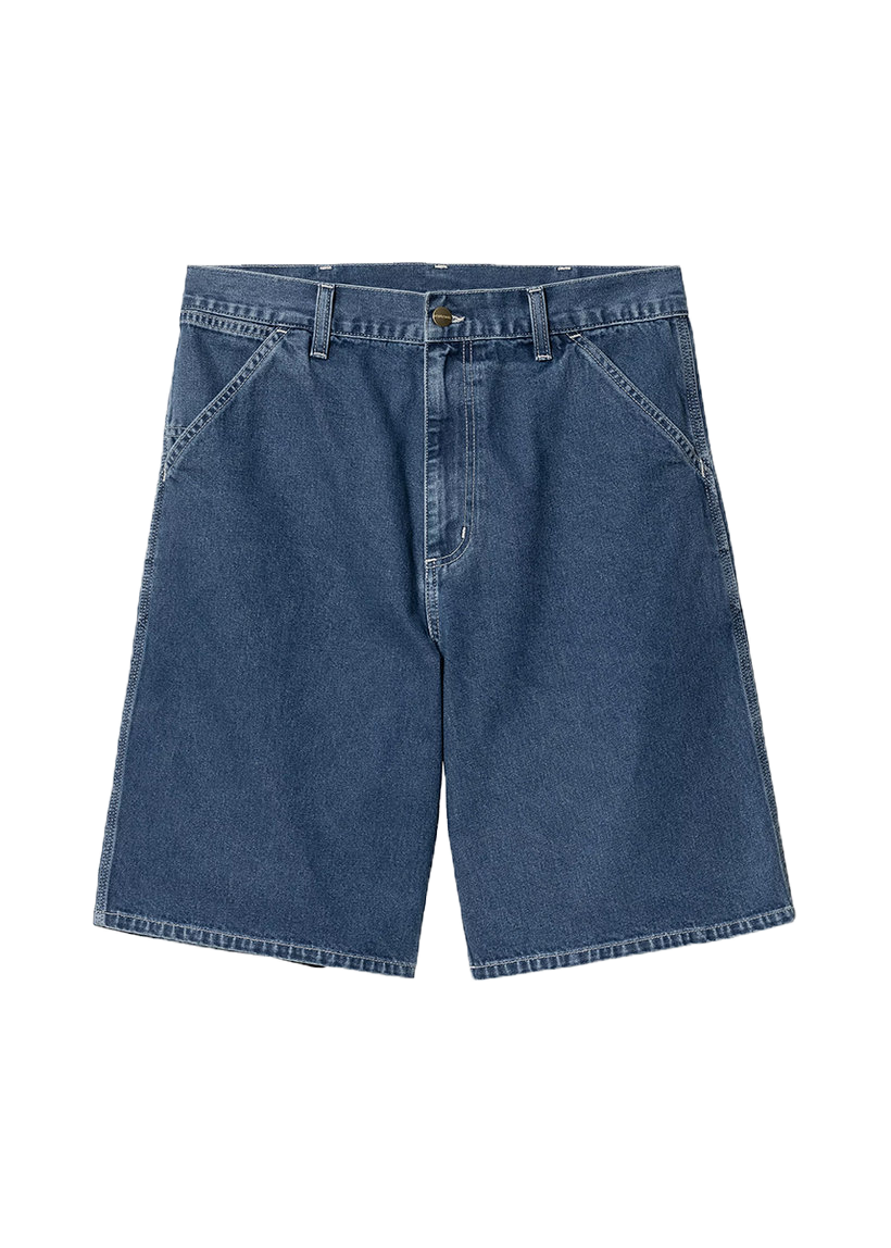 Carhartt WIP I033333 Simple blue stone washed shorts