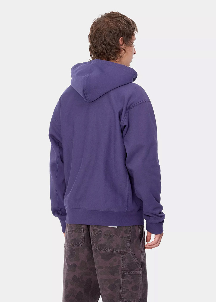 Carhartt WIP I028279 American Script aura hooded sweatshirt