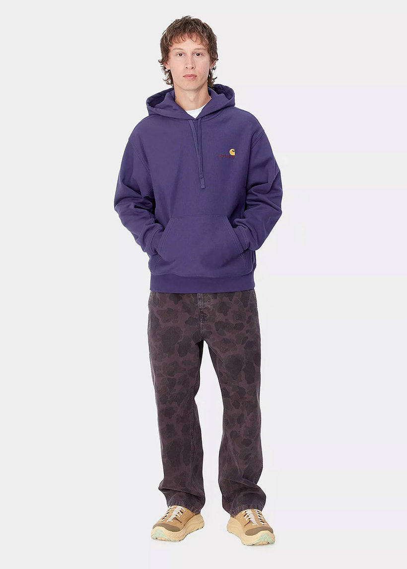 Carhartt WIP I028279 American Script aura hooded sweatshirt