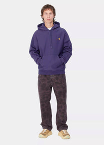 Carhartt WIP I028279 American Script aura hooded sweatshirt