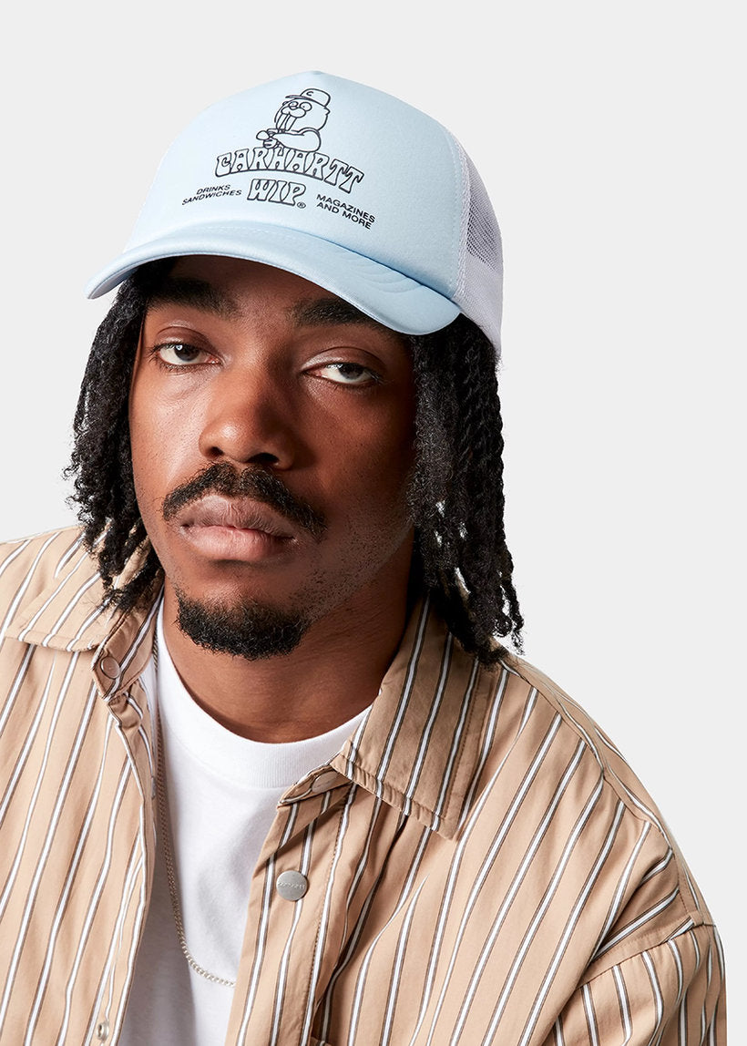 Carhartt WIP I035278 Sandwich blue fog trucker cap