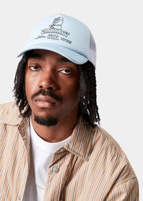 Carhartt WIP I035278 Sandwich blue fog trucker cap