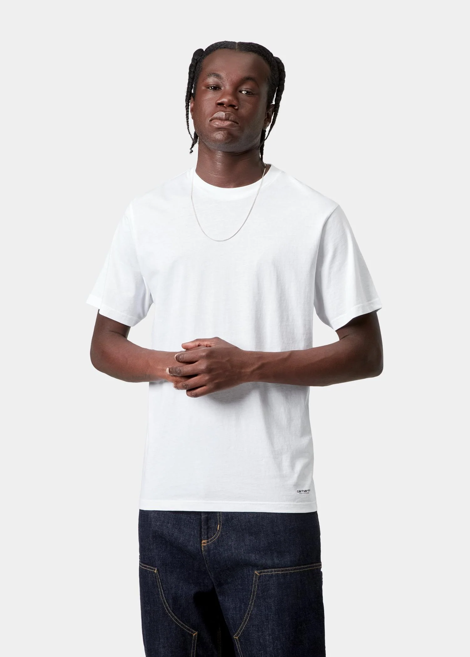 Carhartt WIP I029370 Standard Crew Neck white+white tshirts