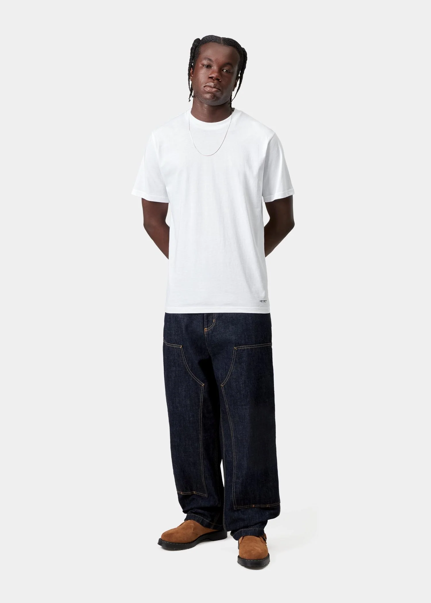 Carhartt WIP I029370 Standard Crew Neck white+white tshirts