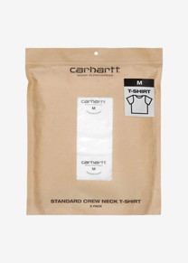Carhartt WIP I029370 Standard Crew Neck white+white tshirts