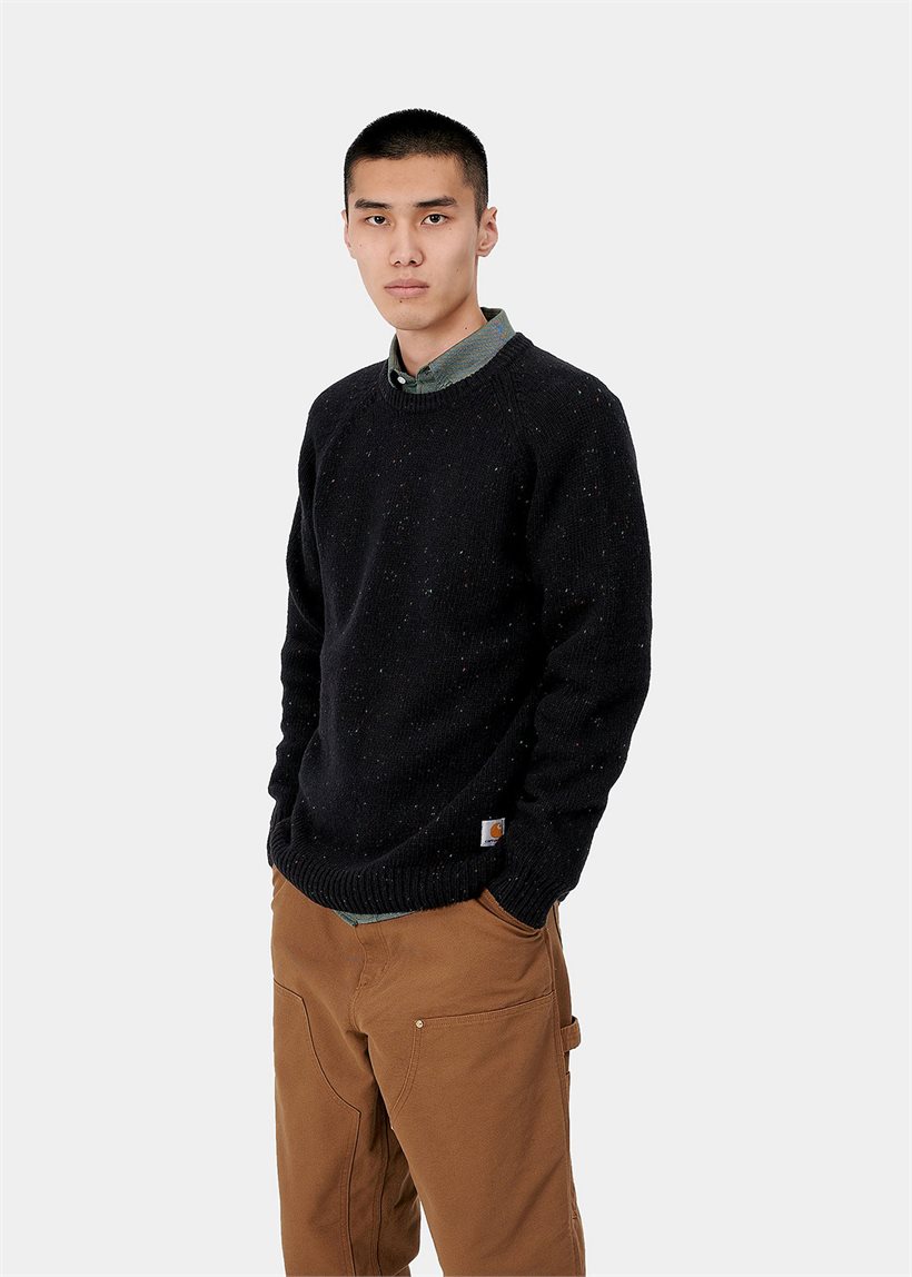 Carhartt WIP I010977 Anglistic speckled black sweater