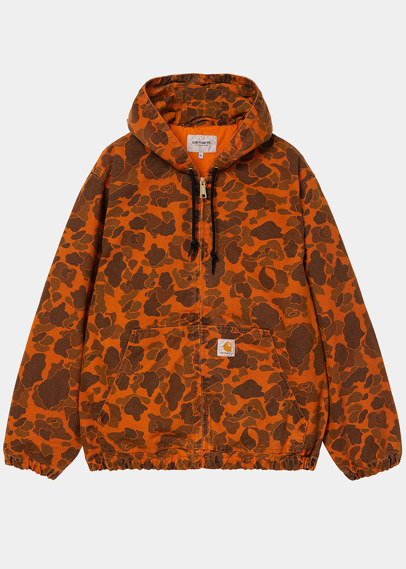 Carhartt WIP I033897 Duck Active camo duck green turmeric garment dyed jacket