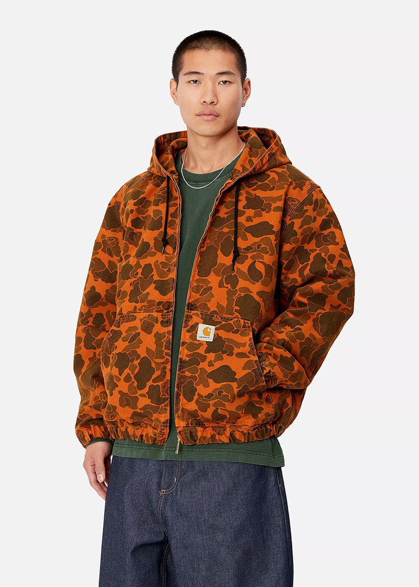 Carhartt WIP I033897 Duck Active camo duck green turmeric garment dyed jacket