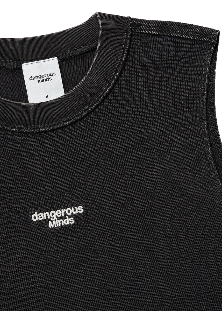 Dangerous Minds waffle black sleeveless tshirt
