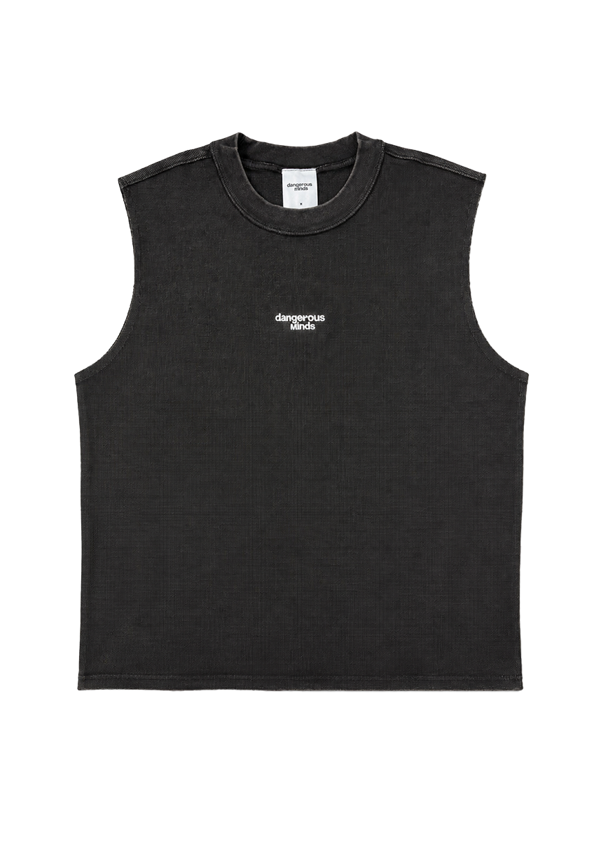 Dangerous Minds waffle black sleeveless tshirt