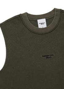 Dangerous Minds waffle olive sleeveless tshirt