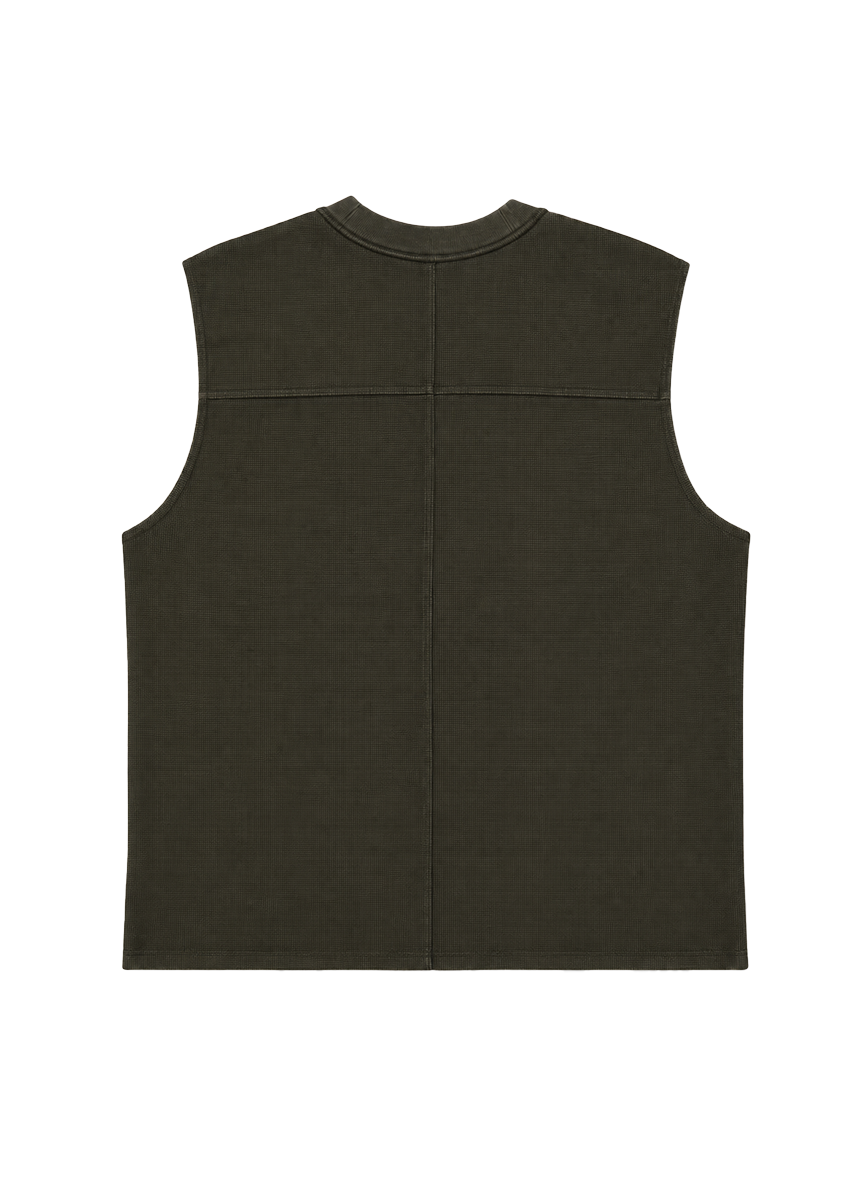 Dangerous Minds waffle olive sleeveless tshirt