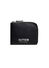 Iuter black zip wallet