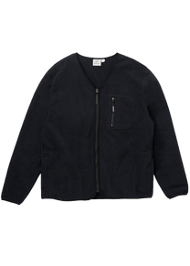 Gramicci G4FU-J017 black fleece zip-up cardigan